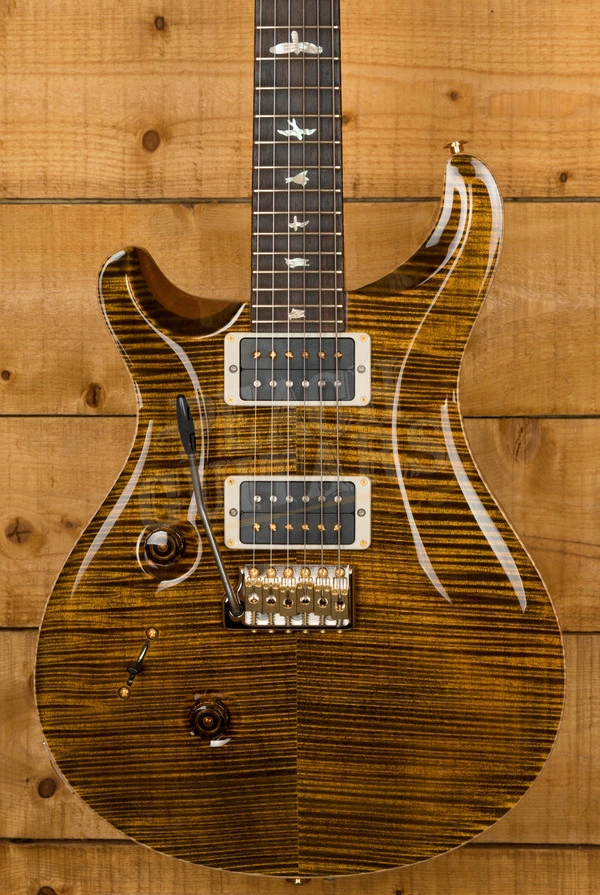 PRS Wood Library Custom 24 Yellow Tiger Ziricote FB Left Handed