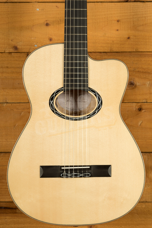 Eastman Cabaret-JB Solid-Top Cutaway Classical Guitar - Natural