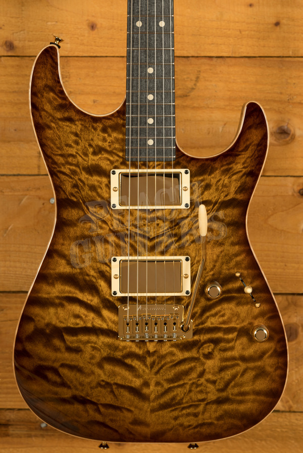 Tom Anderson Cobra S | Tiger Eye Edge Burst w/Binding