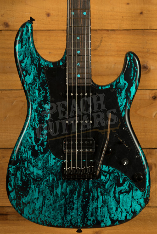 James Tyler Guitars | Studio Elite HD - See thru Turquoise tint over Black Shmear