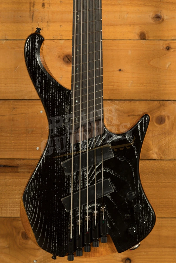Ibanez EHB1135MS EHB Series Bass Workshop Multi-Scale 5-String Bass - Silver Wave Black Low Gloss