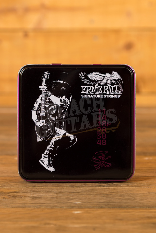 Ernie Ball Slash Signature Strings 3 Pack with Tin 1148 Peach Guitars