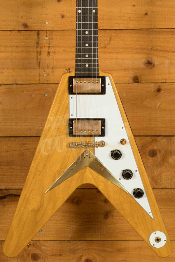 Gibson Custom Shop 1958 Korina Flying V White Pickguard VOS Historic Collection