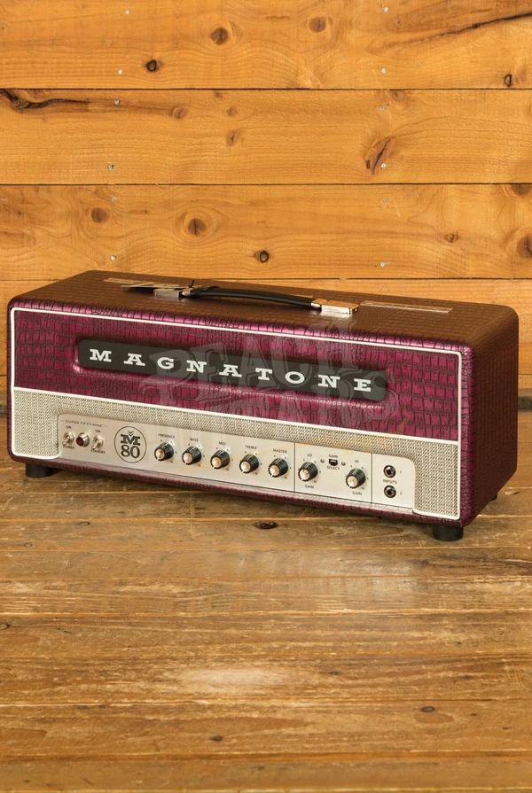 Magnatone Billy Gibbons Signature Super Fifty Nine M80 Electric Guitar Amplifier Head - 45W - Chrome Grape