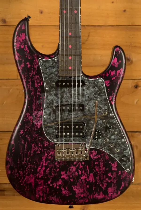 James Tyler Guitars | Studio Elite - Fuchsia Tint over Black Shmear