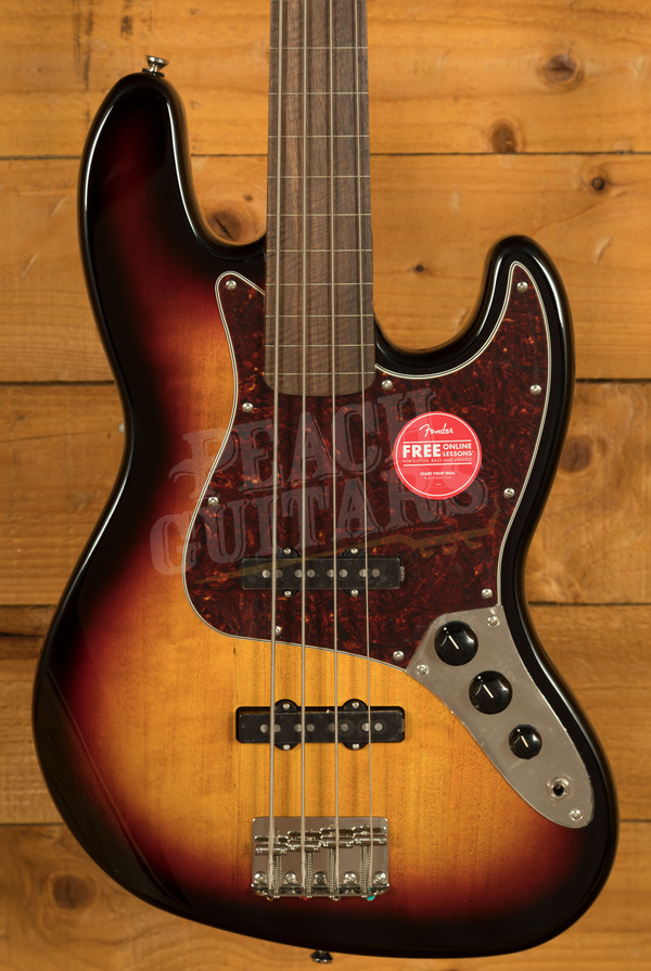 Squier Classic Vibe '60s Jazz Bass Fretless | Laurel - 3-Colour Sunburst