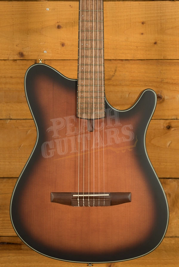 Ibanez FRH10N Solid-Top Cutaway Nylon Guitar - Brown Sunburst Flat