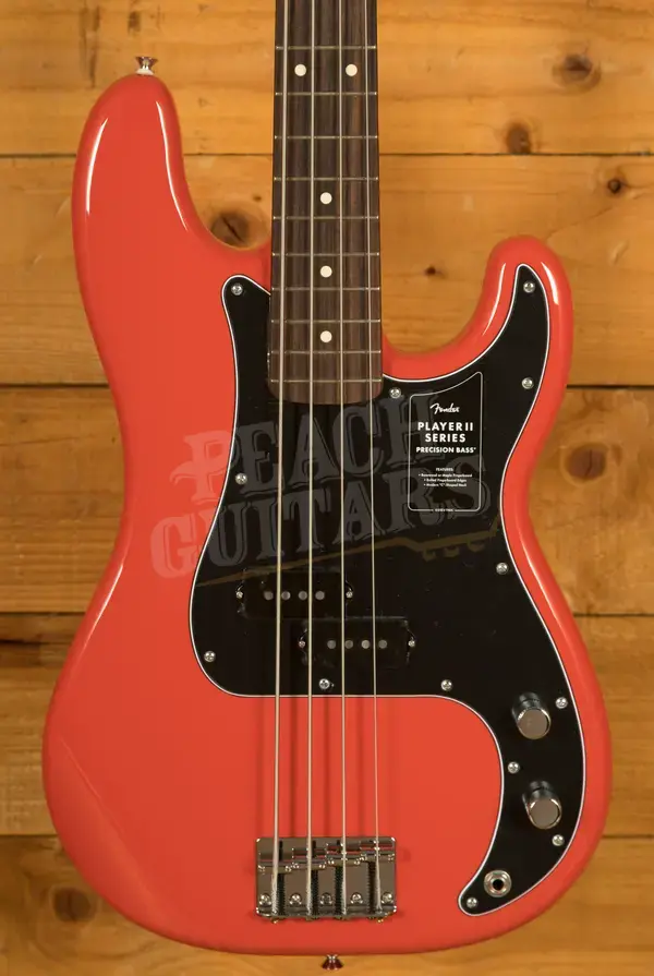 Fender Player II Precision Bass - Rosewood - Coral Red