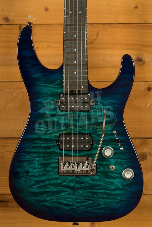 Charvel Pro-Mod Plus DK24 HH 2PT EB QM - Ebony - Chlorine Burst