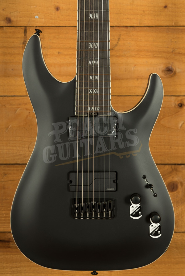Schecter C-7 SLS Elite Evil Twin | 7-String - Satin Black