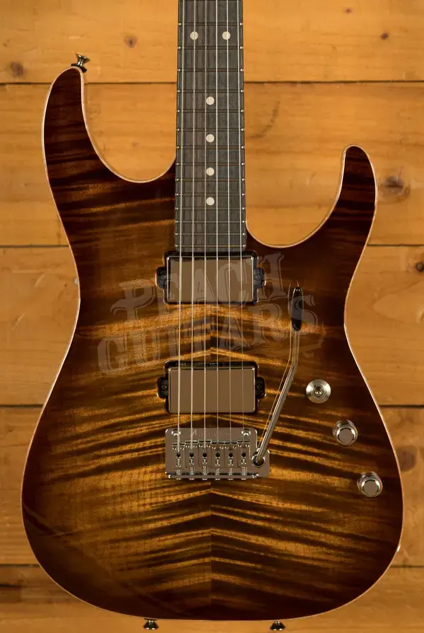 Tom Anderson Li'l Angel - Tiger Eye Burst with Binding