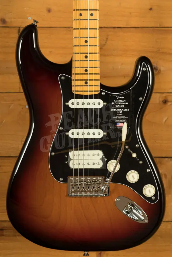 Fender American Professional Classic Stratocaster HSS - Maple - 3-Colour Sunburst