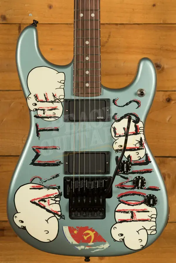 Fender Tom Morello Arm The Homeless Guitar - Rosewood - Blue Ice Metallic