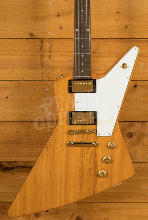 Epiphone Inspired By Gibson Custom 1958 Korina Explorer | Aged Natural - White Pickguard