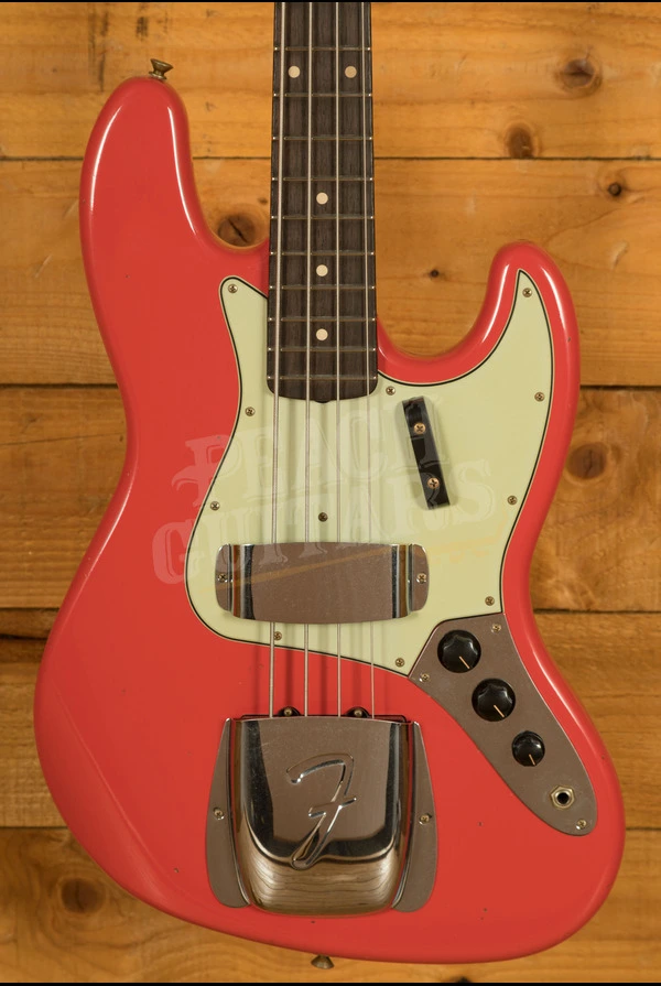 Fender Custom Shop 62 Jazz Bass - Journeyman Relic Fiesta Red