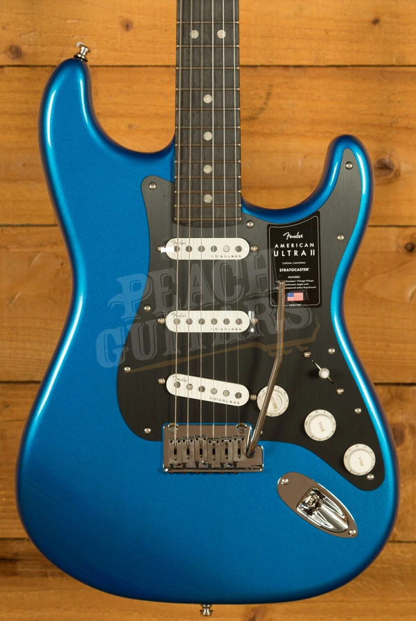 Fender American Ultra II Stratocaster - Ebony - Noble Blue