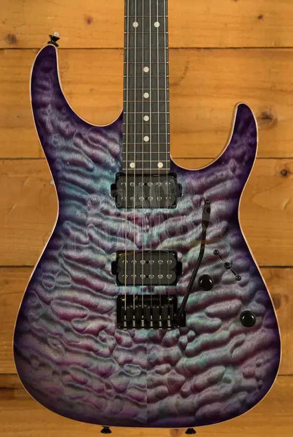 Tom Anderson Angel - NAMM 2026 Guitar - Ultraviolet Blue with Purple Edge Burst
