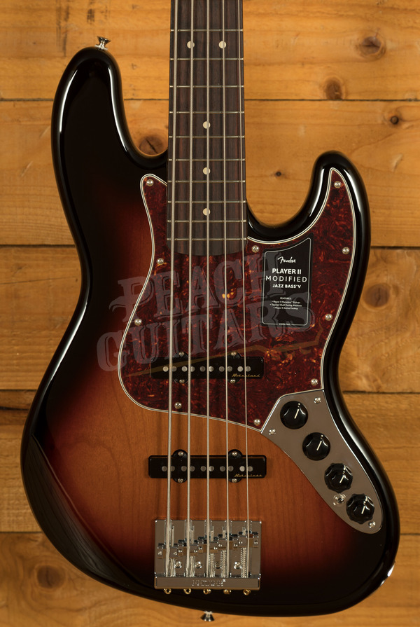 Fender Player II Modified Active Jazz Bass V Rosewood 3-Tone Sunburst