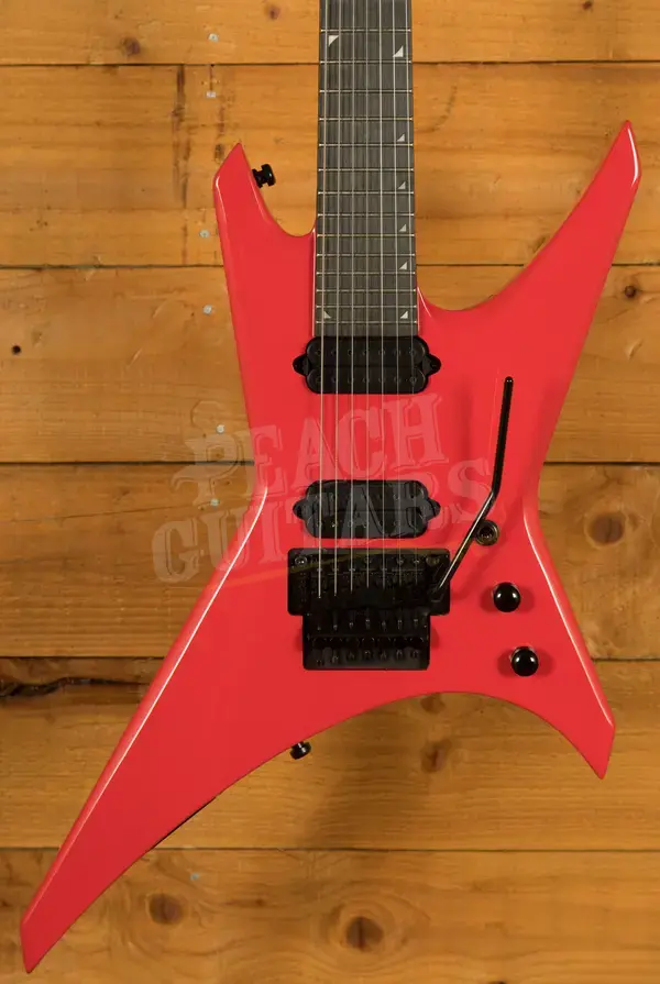 Jackson Pro Series Signature Dave Davidson Warrior WR7 - Ebony - Ferrari Red