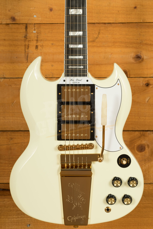Epiphone 1963 Les Paul SG Custom w/Maestro Vibrola | Classic White