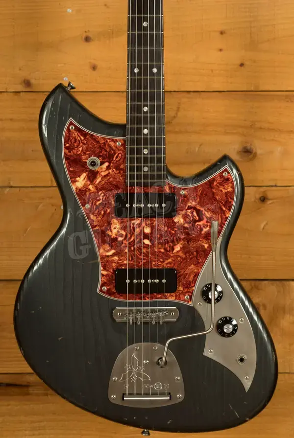 Novo Nucleus Serus J | Charcoal Frost - Tortoise Shell Pickguard