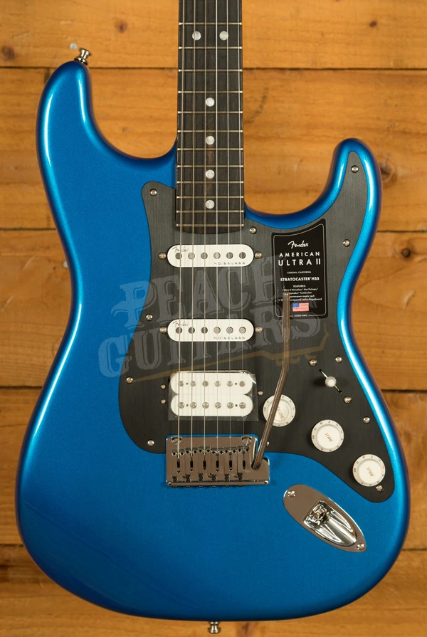 Fender American Ultra II Stratocaster HSS - Ebony - Noble Blue *B-Stock*