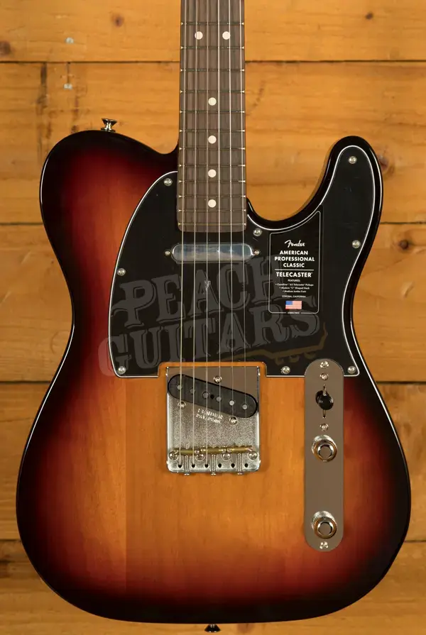 Fender American Professional Classic Telecaster - Rosewood - 3-Colour Sunburst