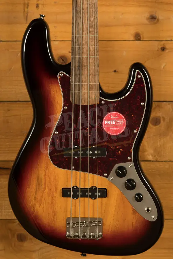 Squier Classic Vibe '60s Jazz Bass Fretless - Laurel - 3-Colour Sunburst