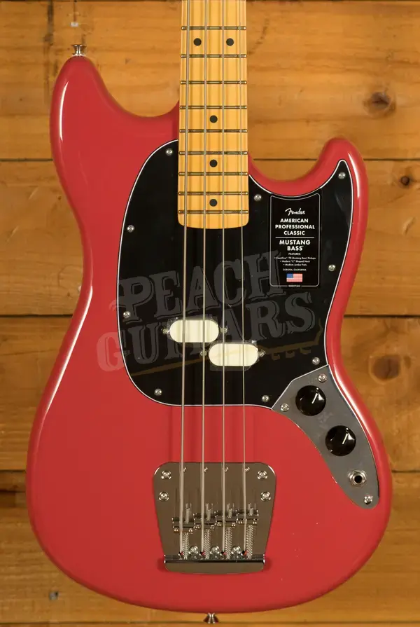 Fender American Professional Classic Mustang Bass - Maple - Faded Dakota Red
