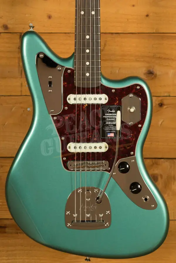 Fender American Professional Classic Jaguar - Rosewood - Faded Sherwood Green Metallic