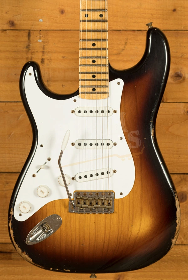 Fender Custom Shop 70th Anniversary 54 Strat Left-Handed - Relic Wide-Fade 2-Tone Sunburst