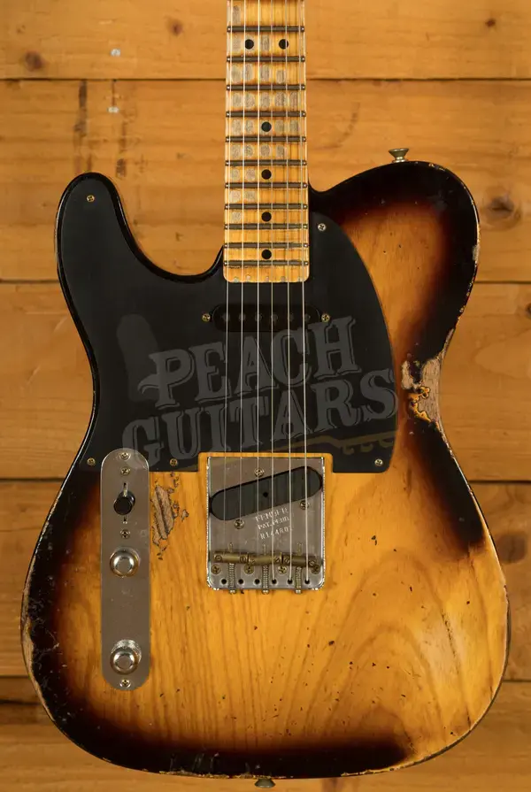 Fender Custom Shop 52 Tele Left-Handed - Heavy Relic 2-Tone Sunburst