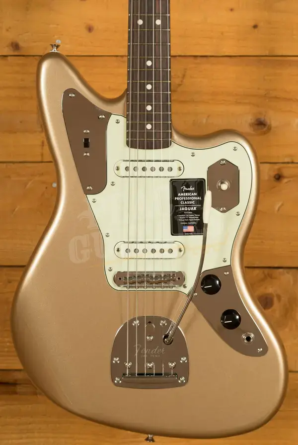 Fender American Professional Classic Jaguar - Rosewood - Faded Firemist Gold
