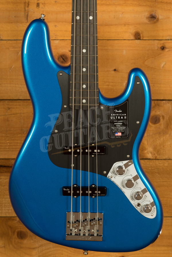 Fender American Ultra II Jazz Bass Ebony Noble Blue