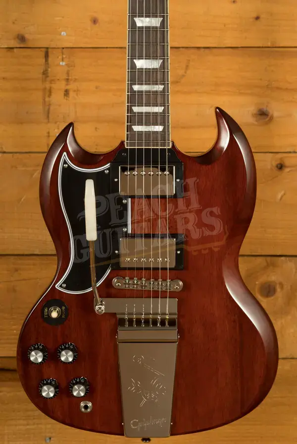 Epiphone Inspired By Gibson Custom 1964 SG Standard w/Maestro Vibrola Reissue | Cherry Red *Left-Handed*