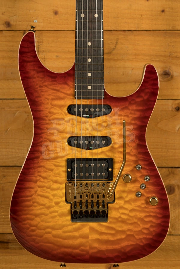 Tom Anderson Drop Top | Dark Cherry Burst with Binding
