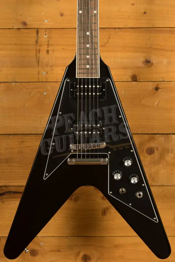 Gibson Peach European Exclusive | 70s Flying V - Ebony *B-Stock*