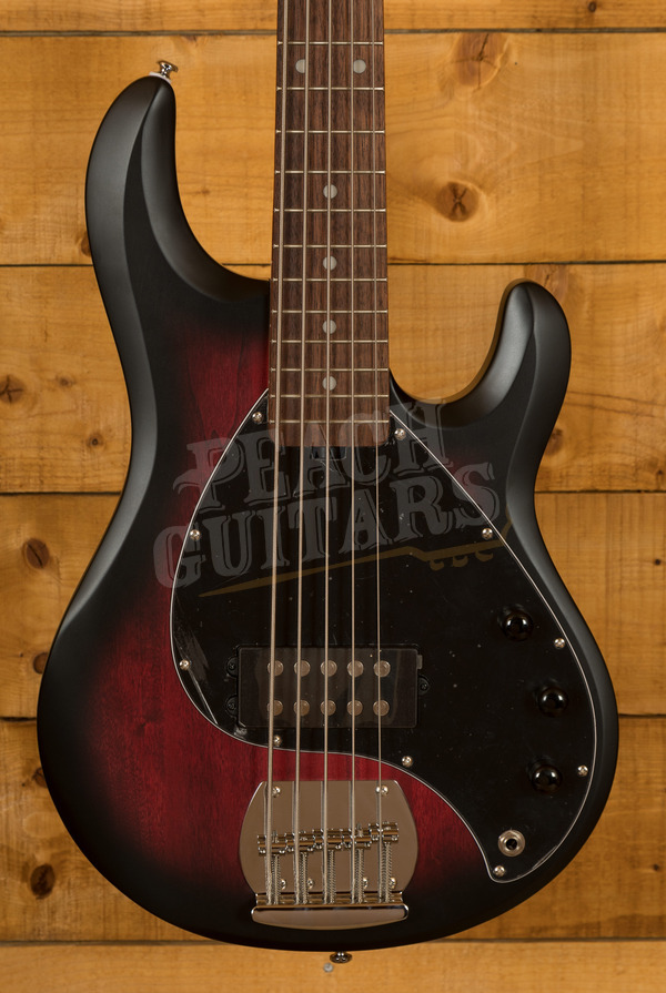Sterling by Music Man Sub Ray 5 Ruby Red Burst Satin