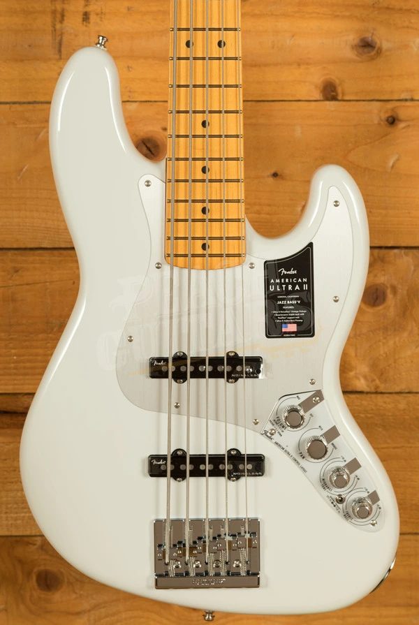 Fender American Ultra II Jazz Bass V - Maple - Avalanche