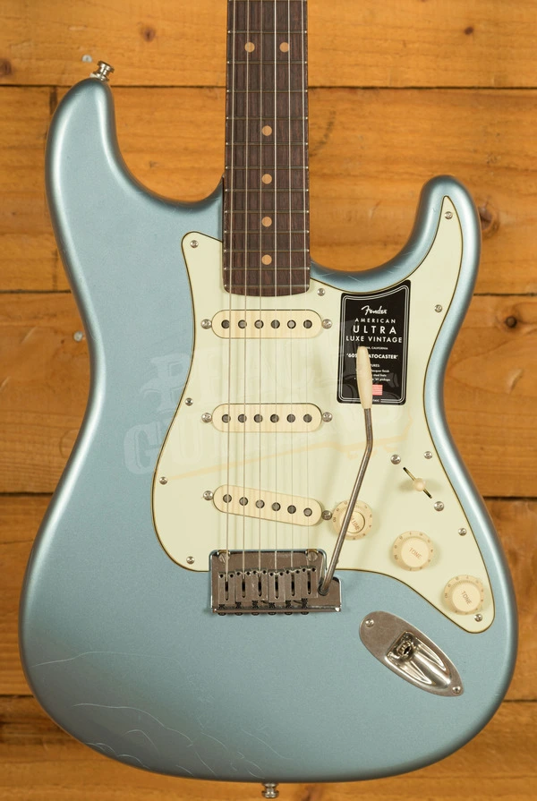 Fender American Ultra Luxe Vintage '60s Stratocaster - Rosewood - Ice Blue Metallic
