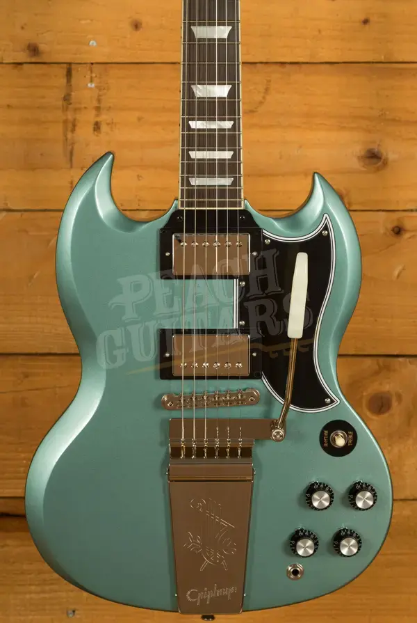 Epiphone 1964 SG Standard with Maestro Vibrola Reissue Pelham Blue