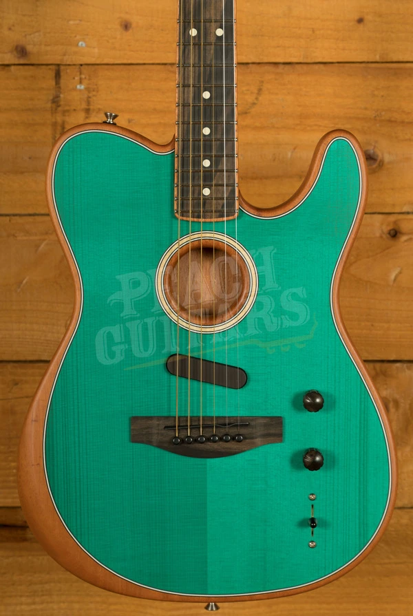 Fender Limited Edition American Acoustasonic Telecaster - Ebony - Aqua Teal