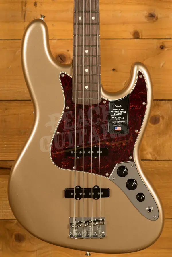 Fender American Professional Classic Jazz Bass - Rosewood - Faded Firemist Gold