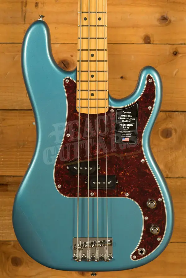 Fender American Professional Classic Precision Bass - Maple - Faded Lake Placid Blue
