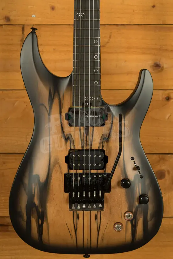 Schecter C-1 FR S Pale Moon Ebony - Richlite - Satin Natural Black Burst