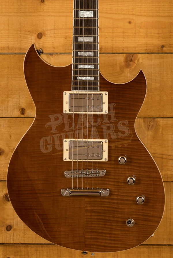 Reverend Set-Neck Series | Sensei RA FM - Violin Brown Flame Maple - Ebony *B-Stock*
