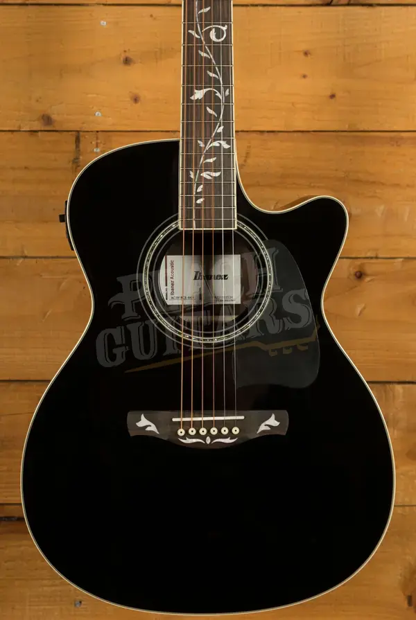 Ibanez AC391RCE Artwood Series Electro-Acoustic - Rosewood - Black High Gloss Top