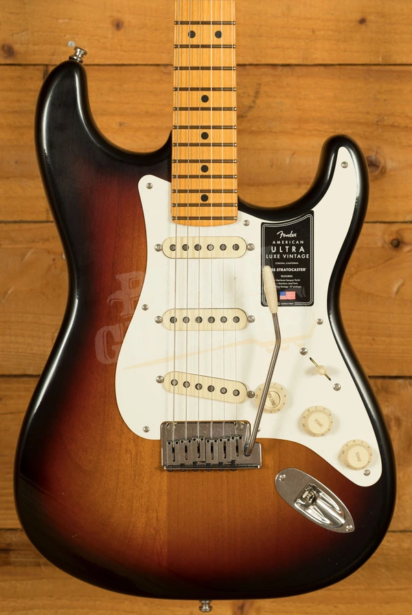 Fender American Ultra Luxe Vintage '50s Stratocaster - Maple - 3-Colour Sunburst