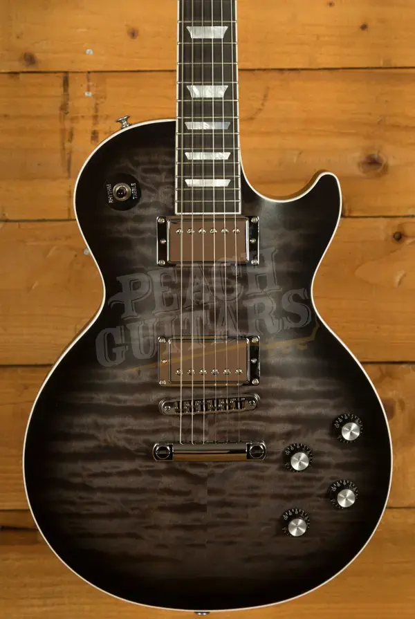 Gibson Mark Morton Les Paul Modern Quilt - Translucent Ebony Burst Satin