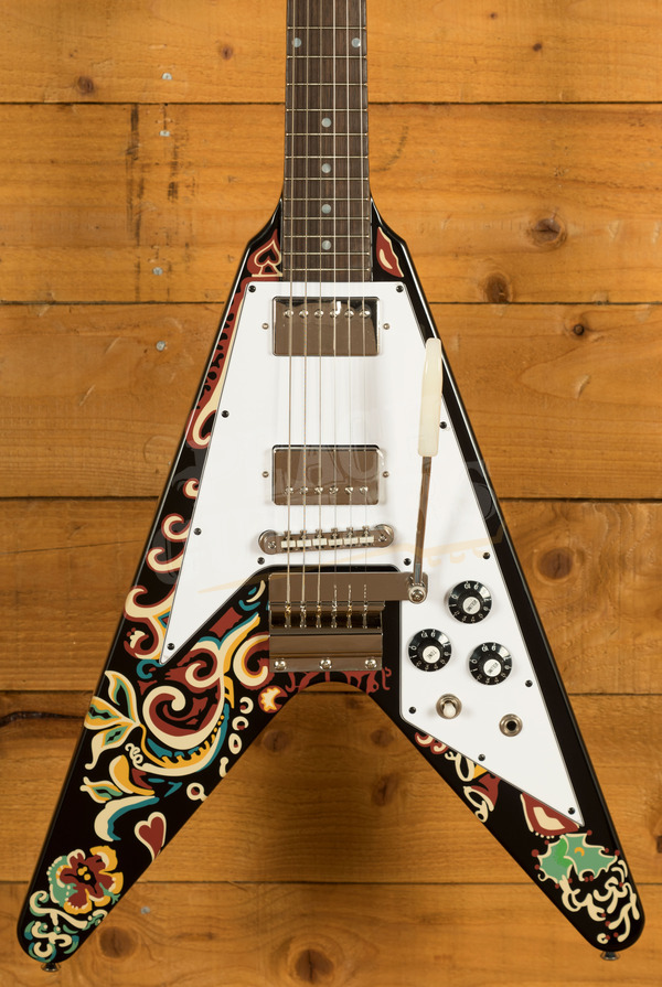 Epiphone Jimi Hendrix "Love Drops" Flying V | Ebony w/Artwork